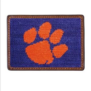Smathers & Branson Clemson Needlepoint Card Wallet